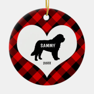 Great Pyrenäen Hundezüchtung Name + Datum Rot Ka Keramik Ornament