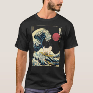 Great Pyrenäen Japanisch Kanagawa Wave Funny Surf  T-Shirt