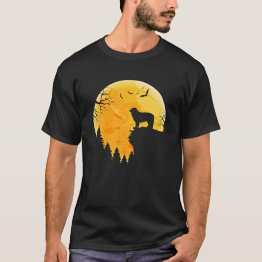 Great Pyrenäen liebt Halloween Moon T-Shirt (Vorderseite)