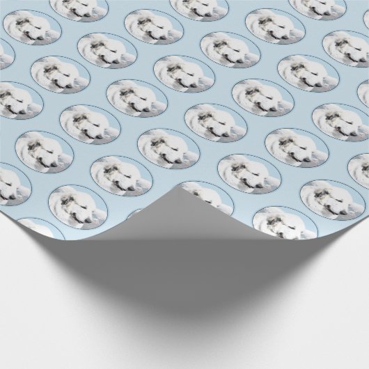 Great Pyrenäen Malerei - Original Hundekunst Geschenkpapier (Ecke)