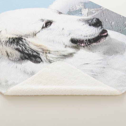 Great Pyrenäen Malerei - Original Hundekunst Sherpadecke (3/4)