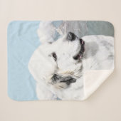 Great Pyrenäen Malerei - Original Hundekunst Sherpadecke (Vorderseite (Horizontal))