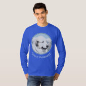 Great Pyrenäen Malerei - Original Hundekunst T-Shirt (Vorne ganz)