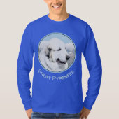 Great Pyrenäen Malerei - Original Hundekunst T-Shirt (Vorderseite)