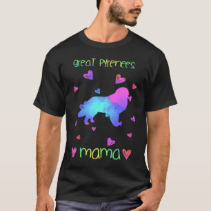Great Pyrenäen Mama Colorful Hund Mama T-Shirt