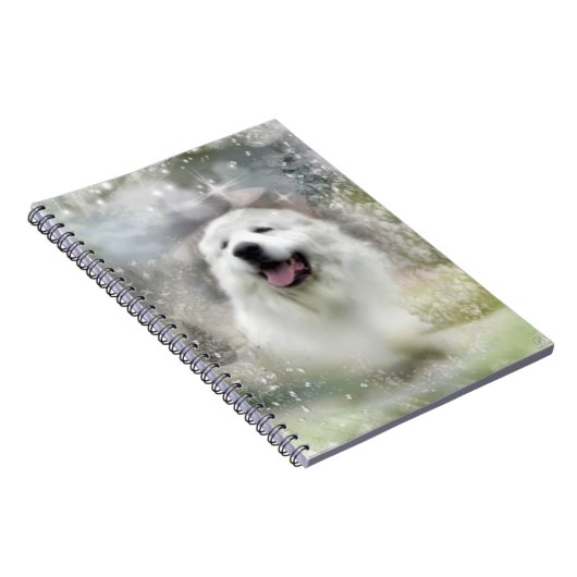 Great Pyrenäen Notebook - Wintersaisondesign Notizblock (Rechte Seite)