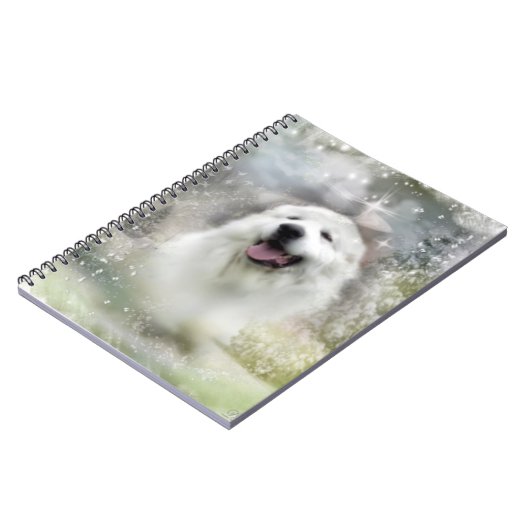 Great Pyrenäen Notebook - Wintersaisondesign Notizblock (Linke Seite)