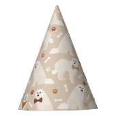 Great Pyrenäen Paws and Bones Party Hat Partyhütchen (Vorderseite)