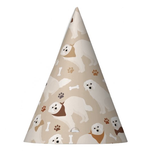 Great Pyrenäen Paws and Bones Party Hat Partyhütchen (Links)