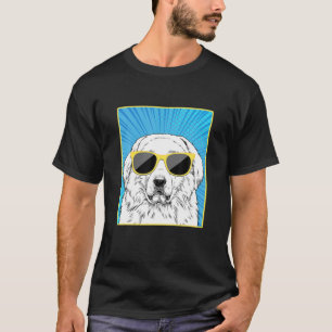 Great Pyrenäen Portrait Pop Art PYR Hund mit Sungl T-Shirt
