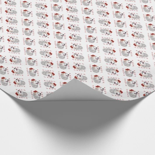 Great Pyrenäen Santa Paws Geschenkpapier (Ecke)