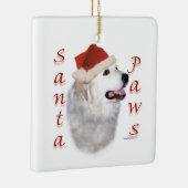 Great Pyrenäen Santa Paws Keramikornament (Rechts)