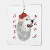Great Pyrenäen Santa Paws Keramikornament (Links)