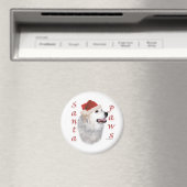Great Pyrenäen Santa Paws Magnet (In Situ (Geschirrspüler))