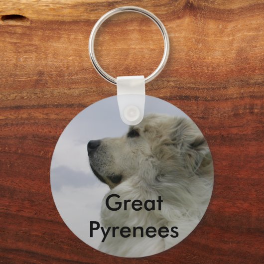 Great Pyrenäen Schlüsselanhänger (Vorderseite)