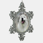 Great Pyrenäen Snowflake Ornament - Winterdesign (Links)