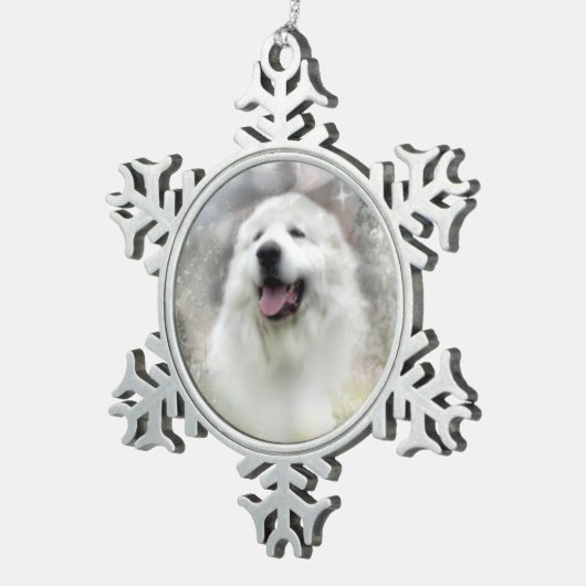 Great Pyrenäen Snowflake Ornament - Winterdesign (Rechts)