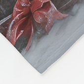 Great Pyrenäen Snowy Sleigh Weihnachtsdekor Fleecedecke (Ecke)