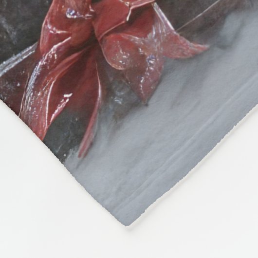 Great Pyrenäen Snowy Sleigh Weihnachtsdekor Fleecedecke (Ecke)