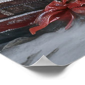 Great Pyrenäen Snowy Sleigh Weihnachtsdekor Poster (Ecke)