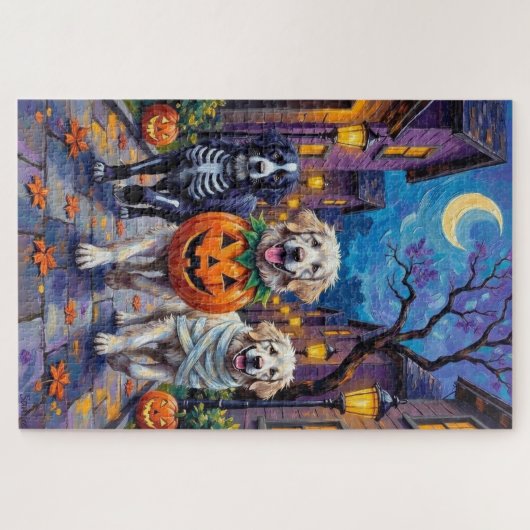 Great Pyrenäen Trick-or-Treating Halloween-Kostüm Puzzle (Horizontal)