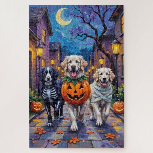 Great Pyrenäen Trick-or-Treating Halloween-Kostüm Puzzle (Vertikal)