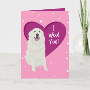 Great Pyrenäen Valentinstag Dankeskarte
