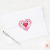 Great Pyrenäen Valentinstag Herz-Aufkleber (Umschlag)
