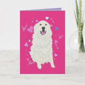 Great Pyrenäen Valentinstag Karte (Vorderseite)