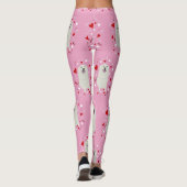 Great Pyrenäen Valentinstag Leggings (Rückseite)