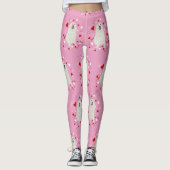 Great Pyrenäen Valentinstag Leggings (Vorderseite)