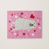 Great Pyrenäen Valentinstag Puzzle (Horizontal)