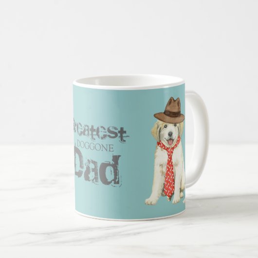 Great Pyrenäen Vater Kaffeetasse (VorderseiteRechts)