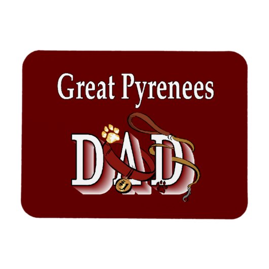 Great Pyrenäen VATER Magnet (Horizontal)