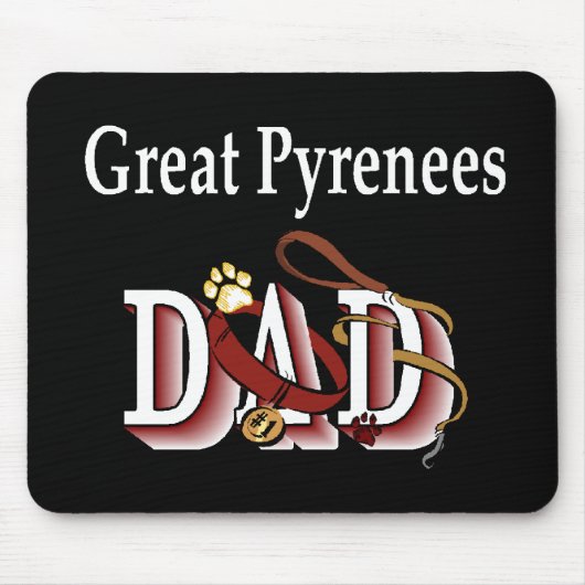 Great Pyrenäen VATER Mousepad (Vorne)