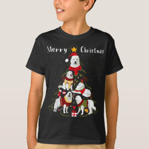 Great Pyrenäen Weihnachtsbaum Xmas Hund Lover T-Shirt