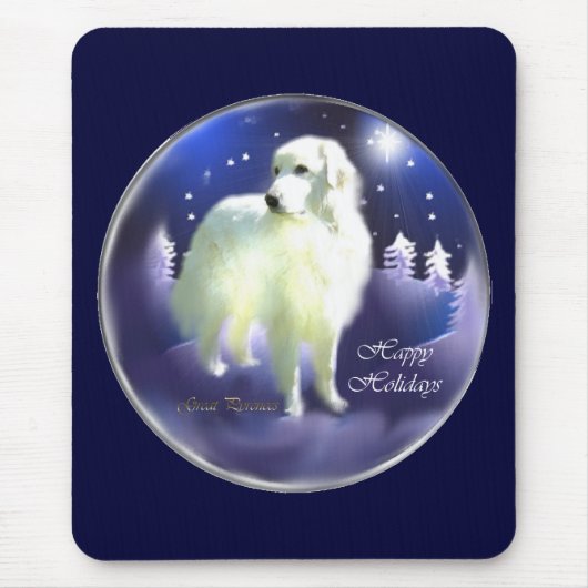Great Pyrenäen Weihnachtsgeschenke Mousepad (Vorne)
