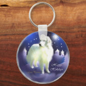 Great Pyrenäen Weihnachtsgeschenke Schlüsselanhänger (Vorderseite)