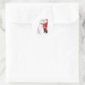 Great Pyrenäen Weihnachtsgrüße Runder Aufkleber (Tasche)