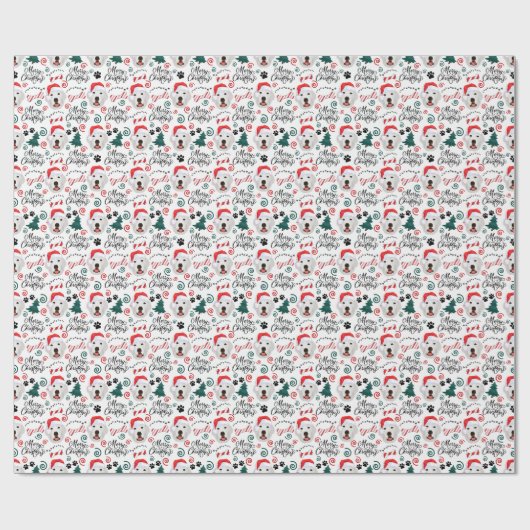 Great Pyrenäen Weihnachtswrapping Paper Geschenkpapier (Flach)