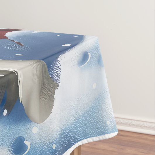 Great Pyrenäen Winter Wunderland Weihnachtsfreuden Tischdecke (Beispiel)