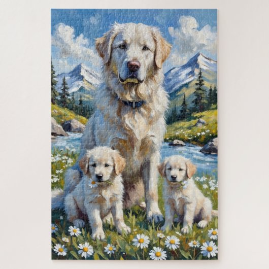 Great Pyrenees Alpine Valley Art Puzzle (Vertikal)