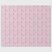 Great Pyrenees Birthday Gift Wrapping Paper Pink Geschenkpapier (Flach)