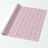 Great Pyrenees Birthday Gift Wrapping Paper Pink Geschenkpapier (Ungerollt)
