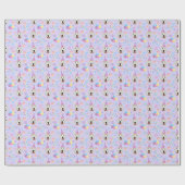 Great Pyrenees Birthday Gift Wrapping Paper Purple Geschenkpapier (Flach)
