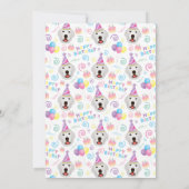 Great Pyrenees Birthday Invitation White Einladung (Rückseite)