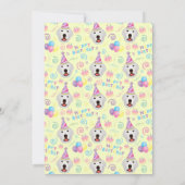 Great Pyrenees Birthday Invitation Yellow Einladung (Rückseite)