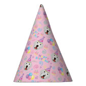 Great Pyrenees Birthday Party Hat Pink Partyhütchen (Rechts)