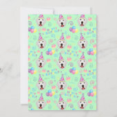 Great Pyrenees Birthday Party Invitation Green Einladung (Rückseite)