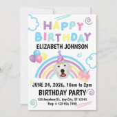 Great Pyrenees Birthday Party Invitation White Einladung (Vorderseite)